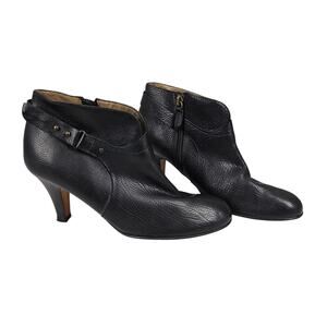 ANYI LU DESIGNER WOMEN'S LEATHER ANKLE BOOTS – BLACK – SIZE 39.5 – MADE IN ITALY